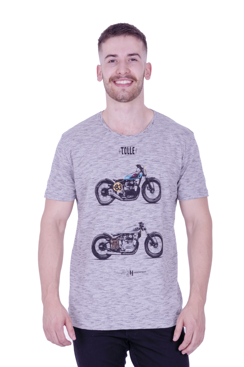 T- Shirt Masculina Silk Sport Gola Redonda Simples Malha Martin